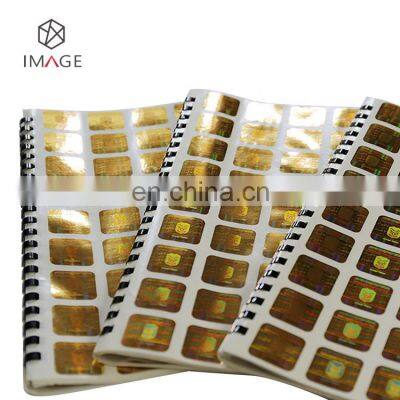 Roll Form OEM Custom Gold Destructible Anti-counterfeit Holographic sticker