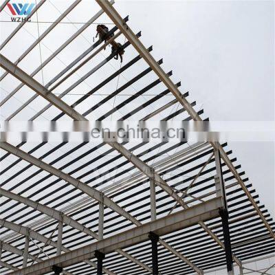 WZH prefab industrial real estate steel structure warehouse with drawings