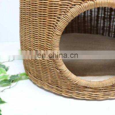 Hot Sale Handcrafted Natural Rattan Eco-friendly Cat Dog Bed Beautiful Home For Your Pet Wholesale Made in Vietnam photo-3