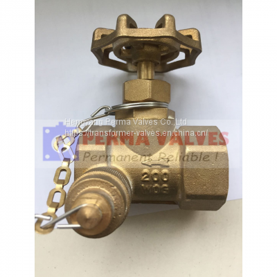 Drain valve with sampler for oil immersed transformer