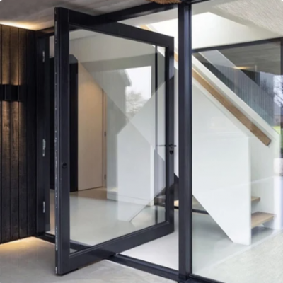 Pivot Front Door Aluminum Alloy Pivot Spring Door Aluminum Floor Pivot Entry Doors photo-3