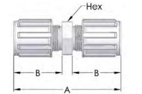 PFA straight connector SUA