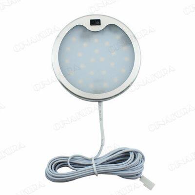 LED Flat Panel Touch Control Puck Kit - Plug in - Dimmable - 36,000 Hours Lamp Life - White