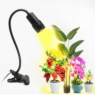 10W 5 Levels Light Gooseneck Led Grow Light Full Spectrum Clip Desk Lamp for Potted Plant Office Family Plant