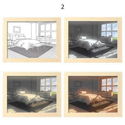 Hot Sale Sunshine Wall Art Light Lamp Painting Brightness Adjustable LED Light and Shadow Decorative Painting for Decor photo-2