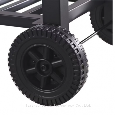 New Arrive High Quality Charcoal Grill With Two Shelf Wooden Table With Big Size Wheel Easy Cleaning for Camping Easy Assembled photo-2