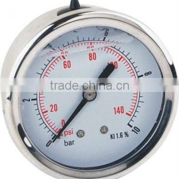 63mm(2.5") liquid filled manometer back connection YN63ZC