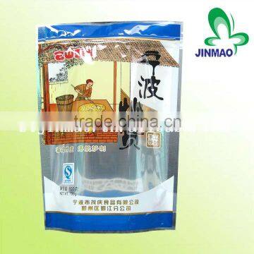 Stand up plastic bag with clear window