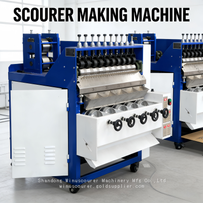Automatic Spiral Steel Scrubber Making Machine High Output Stainless Steel Wire Ball Equipment