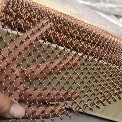Chain Link Metal Decorative Mesh Curtains Hotel Lobby Cafe Ceiling Woven Wire Mesh for Partitions photo-3