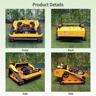 Remote Operated Self Propelled Cordless Crawler Grass Cutter Machine Rotary Blade 452cc Gasoline Engine-Loncin photo-3