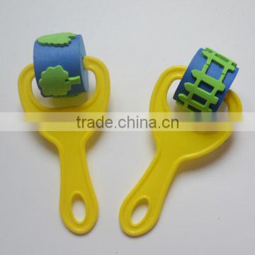 Cartoon Kids Stamp/Roller EVA Plastic Handle Stamp For Kids toy