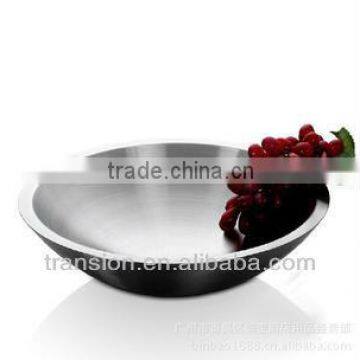 Elegant designs stainless steel double wall fruit dishes