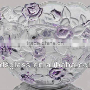 concise style glass fruit bowl