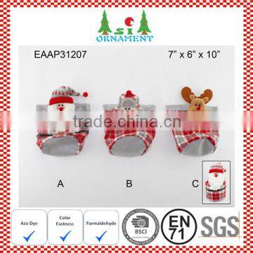 Traditional Red and Green Felt Christmas Candy Bag photo-3