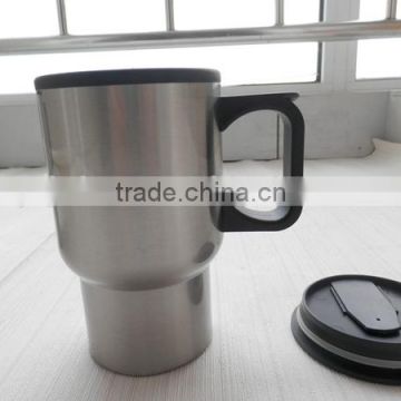 Fashion inner plastic outer stainless steel travel mugs with sublimation printing