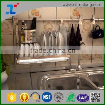 Stainless Steel Hanging Dish Drainer ,metal wall plate rack,dish rack with tray                        
                                                                                Supplier's Choice