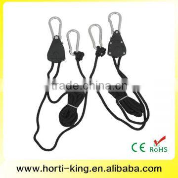 1/8" Heavy Duty Adjustable Grow Light Rope Hanger w/ Improved Metal Internal Gears, 8ft Long photo-2