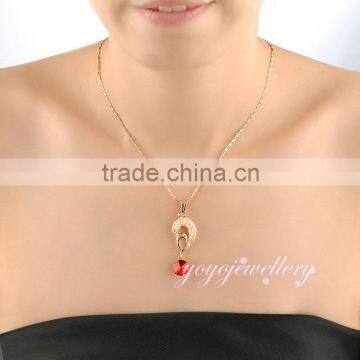 Happy Birthday Gift Women Gold Ruby Stone Flexible Necklace photo-6