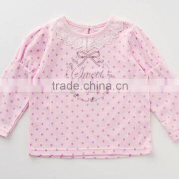 Japanese baby top manufacture printed cotton fabric blouse wholesale girl cute toddler t shirts infant clothing kids wear