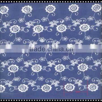 Nylon and cotton embroidery french lace fabric