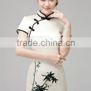 Sanjing famous fashion embroidered dress handmade in china