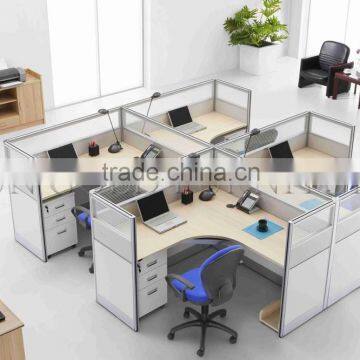 Top Sound proof Partition Office Workstation Cubicle with 4 people seat ( SZ-WS407)