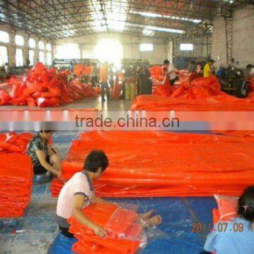 180gsm orange weather resistant materials&tarpaulin for ship cover