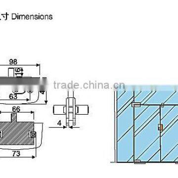 America V-55 Glass Cabinet Shower Door Clip