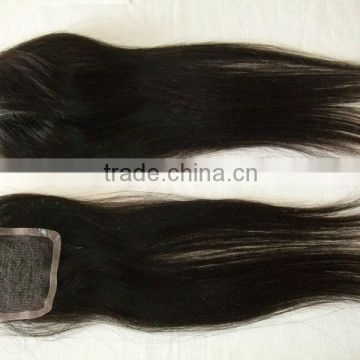 Fashionable natural color cheap Virgin brazilian hair closure