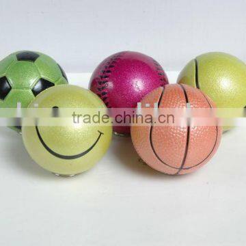 recycling mentallic color mini soccer rubber balls