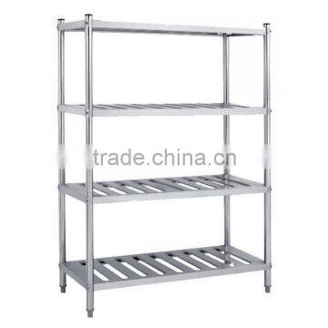 FAMO.2805 series FILMA Stainless Steel Shelving - 4 Tier Stainless Steel Storage Shelves - Slotted Shelf