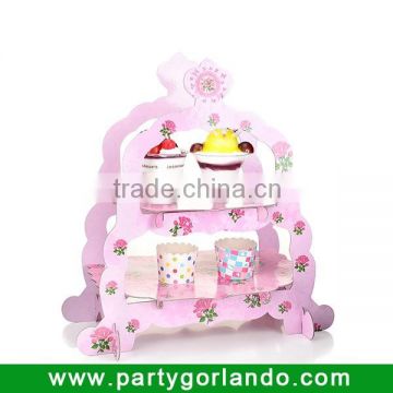 Attractive cute 2 tires paper cake stand