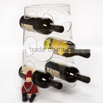 2015 hot sale acrylic wine show rack for exhibition