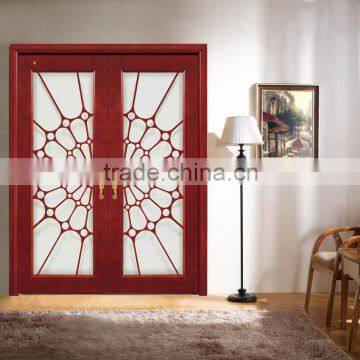 Economic Cherry Timber Glass Interior Door photo-4