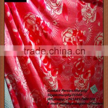 Polyester 3D printed super cozy polyester flannel fabric from changshu factory