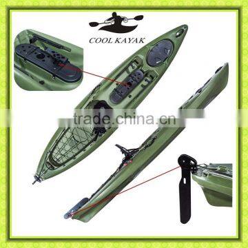 Non-transparent Plastic Kayak Fishing Canoe With Pedal Made in China photo-2