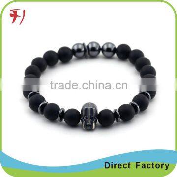 Blue stone bracelet lucky mala buddha bracelet men fashion stretch mala yoga bracelet