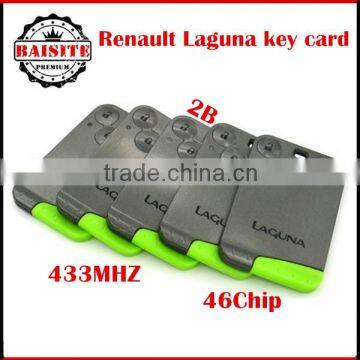 Factory price!!!20pcs/lot renault laguna card key with high quality renault laguna with 2 Button 433Mhz 10pcs/lot free dhl