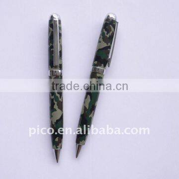 High quality metal ballpoint pen with camouflage pattern for promotion