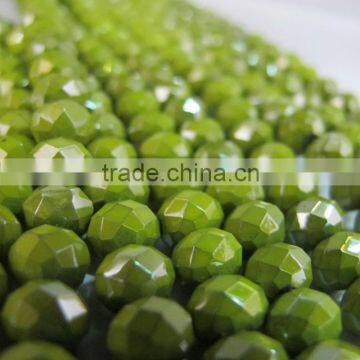 6mm Sales of color glass rondelle handmade bead BZ052