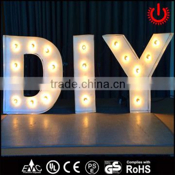 DIY warm white party decoration led marquee letter lights