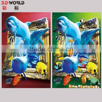 Colourful stereo greeting cards to 3d effect