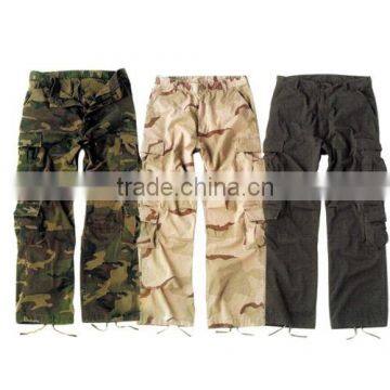 Black Military Paratrooper Fatigues Trousers