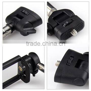 Wireless Self Selfie Stick Handheld Monopod+Clip Holder+Bluetooth Camera Shutter Remote Controller for IPhone Samsung Gopro photo-6