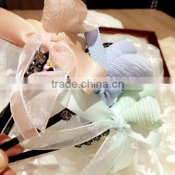 chiana wholesale cheap make fabric flower adult headband hair accessories for women