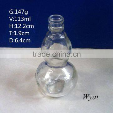 120ml 4oz gourd design clear glass wine bottles SLBd128