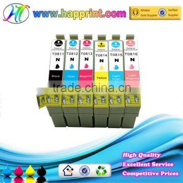 Compatible printer cartridge T0811N T0812N T0813N T0814N T0815N T0816N printing ink cartridge for Epson inkjet cartridge