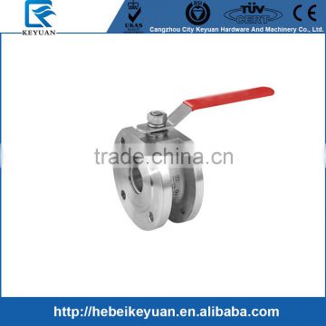 China Supply Stainless steel 316 1pc wafer Flanged Ball valve with good quality