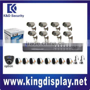 H.264 8ch Standalone cctv DIY DVR Kits with 8 cctv cameras security system package